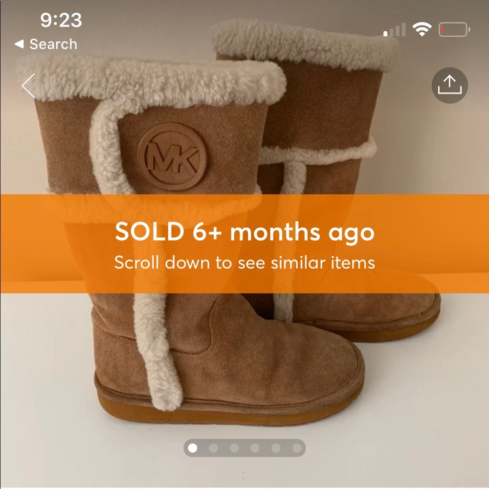 SOLD!  Michel Kors Suede Winter tall Boots